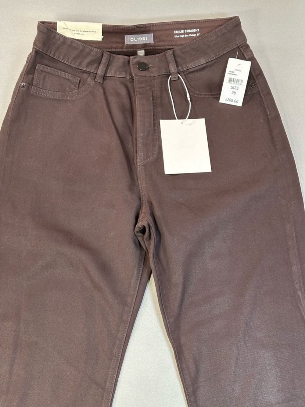 NWT DL1961 Emilie Straight Ultra High Rise Vintage 31" Ultimate Knit - Womens 28 - Picture 7 of 16